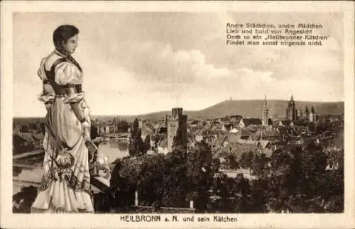 Ak Heilbronn am Neckar, Kätchen von Heilbronn, Gesamtansicht