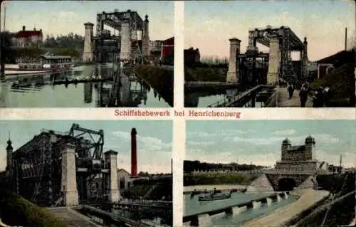 Ak Oberwiese Waltrop Ruhrgebiet, Schiffshebewerk Henrichenburg