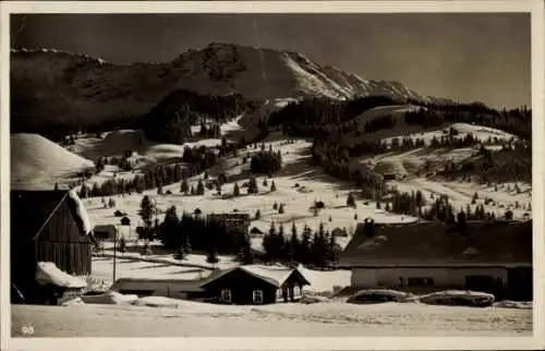 Ak Bad Hindelang im Oberallgäu, Wintersportplatz, Oberjoch mit Iseler