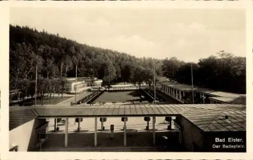 Ak Bad Elster Vogtland, Badeplatz mit Rasenfläche