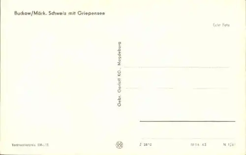 Ak Buckow in der Märkischen Schweiz, Griepensee