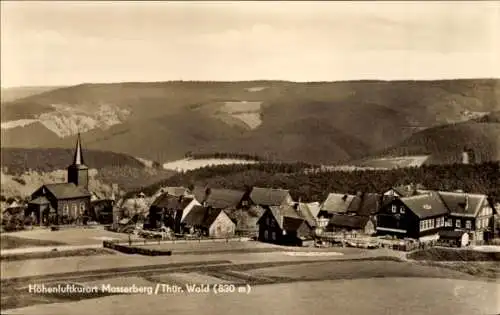 Ak Masserberg in Thüringen, Teilansicht, Kirche