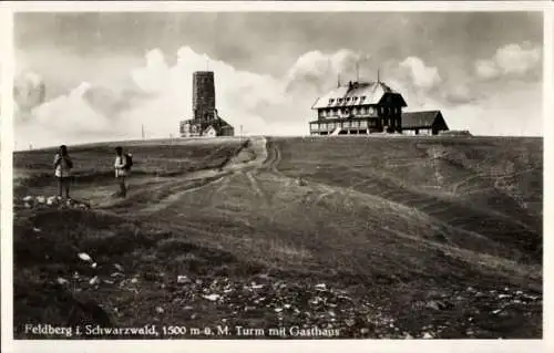 Ak Feldberg im Schwarzwald, Feldbergturm, Gasthaus