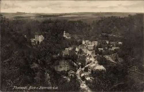 Ak Tharandt im Erzgebirge, Blick vom Heinrichs-Eck