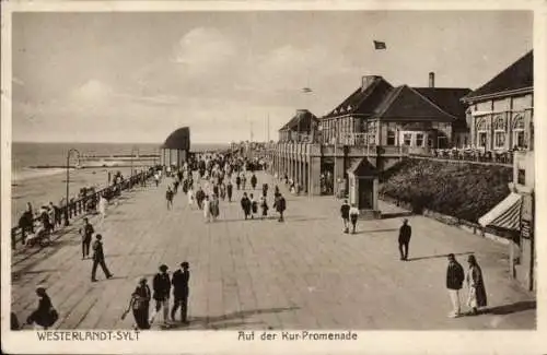 Ak Westerland auf Sylt, Kur-Promenade