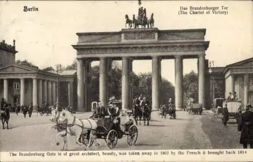 Ak Berlin, Se. Majestät am Brandenburger Tor