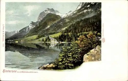 Ak Ramsau im Berchtesgadener Land Oberbayern, Hintersee, Mühlsturzhörner