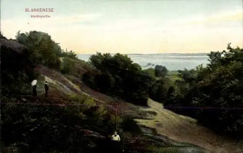 Ak Hamburg Altona Blankenese, Strand an der Elbe