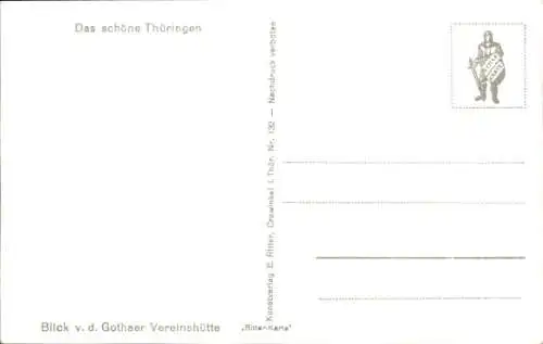 Ak Ohrdruf in Thüringen, Luisenthal Stutzhaus, Blick v. d. Gothaer Vereinshütte