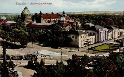 Ak Dresden Altstadt, Ausstellungspalast