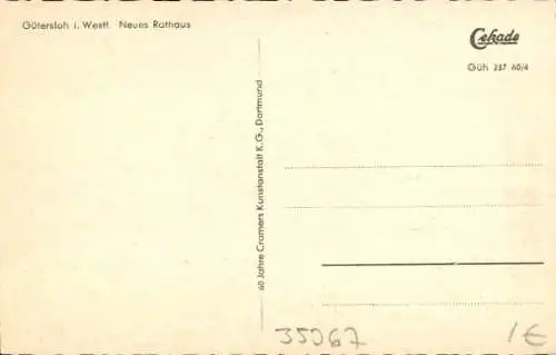 Ak Gütersloh in Westfalen, Verwaltungsgebäude