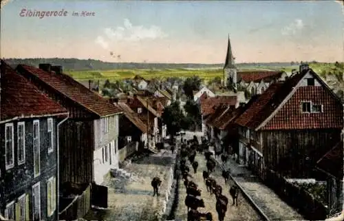 Ak Elbingerode Oberharz am Brocken, Viehtrieb