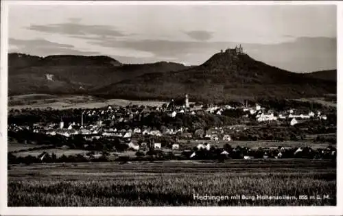 Ak Hechingen im Zollernalbkreis, Gesamtansicht, Burg Hohenzollern