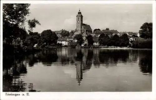 Ak Nürtingen im Kreis Esslingen, Blick über den Neckar zur Kirche