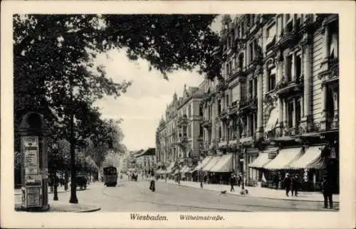 Ak Wiesbaden in Hessen, Wilhelmstraße