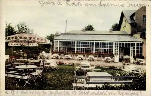 Ak Colditz in Sachsen, Hotel und Sommerfrische Waldschänke, Gartenpartie