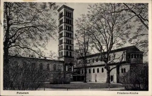  Ak Potsdam, Blick auf die Friedens Kirche