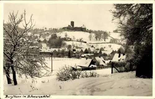 Ak Burgthann im Nürnberger Land, Teilansicht, Schnee