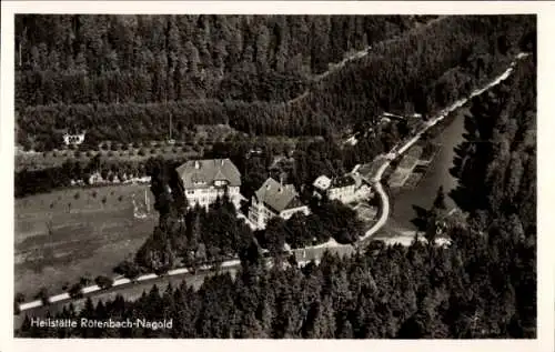 Ak Rötenbach Nagold im Schwarzwald, Heilstätte, Luftbild