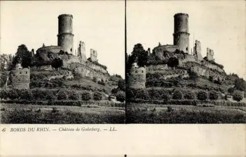 Stereo Ak Bad Godesberg Bonn am Rhein, Godesburg