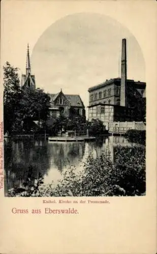 Ak Eberswalde in der Mark, Kathol. Kirche an der Promenade