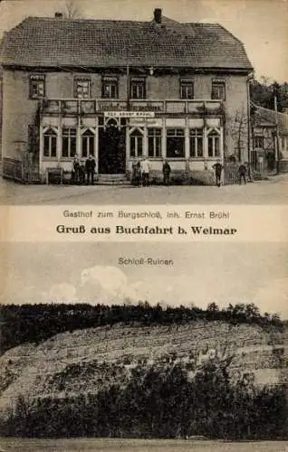 Ak Buchfahrt Buchfart Weimarer Land, Gasthof zum Burgschloss