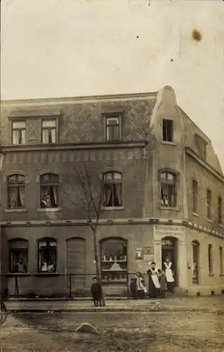 Foto Ak Groß Salze Salzelmen Schönebeck an der Elbe, Geschäft, Straße