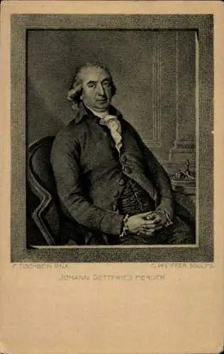 Künstler Ak Tischbein, F., Dichter Johann Gottfried Herder, Portrait