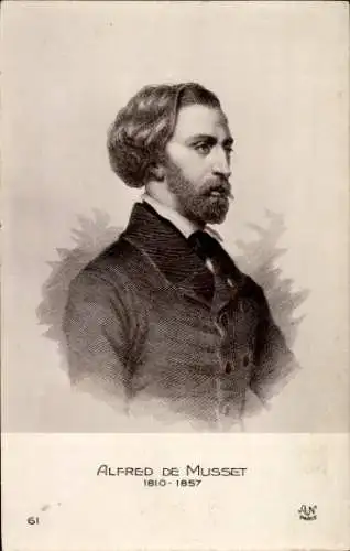 Ak Schriftsteller Alfred de Musset, Portrait