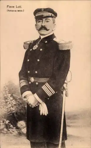 Ak Französischer Marineoffizier und Schriftsteller Pierre Loti, Uniform, Säbel