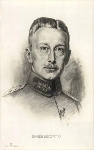 Künstler Ak Kronprinz Wilhelm von Preußen, Portrait