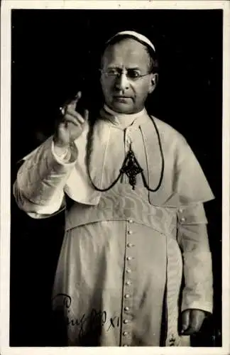 Ak Papst Pius XI., Achille Ambrogio Damiano Ratti, 1857 bis 1939