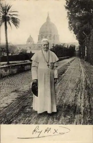 Ak Papst Pius X., Giuseppe Melchiorre Sarto, Portrait, Kathedrale