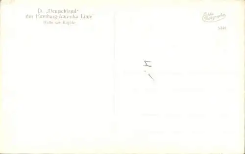 Ak Dampfschiff Deutschland der HAPAG, Halle der I. Klasse