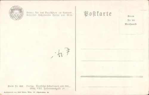Lied Ak Noch ist die blühende, goldene Zeit, Deutscher Schulverein Nr. 459