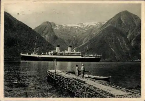 Ak Dampfschiff der HSDG, Nordlandreise