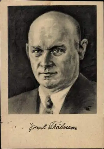 Künstler Ak Ernst Thälmann, Deutscher Politiker der Weimarer Republik, KPD, Portrait