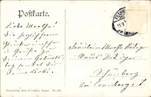 Künstler Ak Sperlich, S., Zwei Dackel flüchten vor einer Ente, Küken