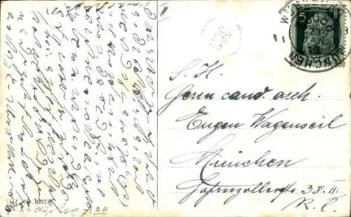 Künstler Litho Kaulbach, H., Drückeberger, Junge mit Schultafel
