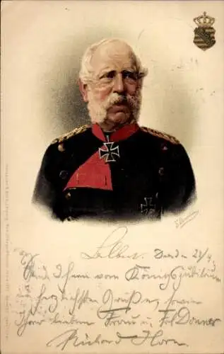 Künstler Litho Donadini, Antonio Ermenegildo, König Albert von Sachsen, Portrait