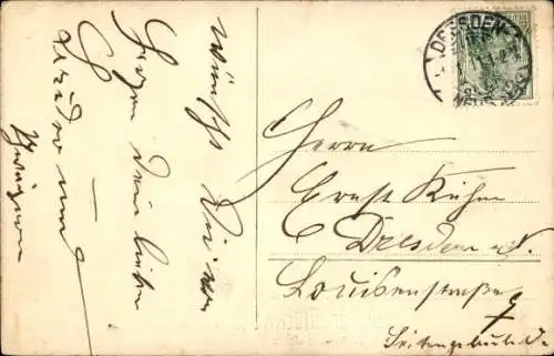 Ak Glückwunsch Geburtstag, Automobil, Vergissmeinnicht, Kitsch