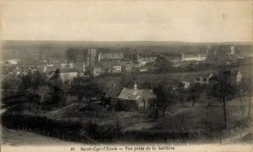 Ak Saint Cyr l'Ecole Yvelines, Vue prise de la Sabliere