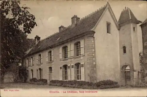 Ak Oinville Yvelines, Chateau, face Interieure