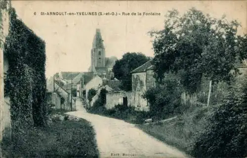 Ak Saint Arnoult en Yvelines, Rue de la Fontaine