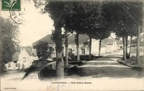 Ak Lescherolles Seine-et-Marne, Rue Notre Dame