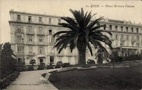 CPA Nice Nice Alpes Maritimes, Hotel Riviera Palace