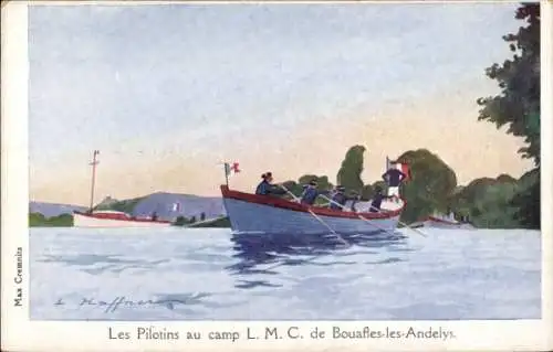 Künstler Ak Haffner, Les Pilotins au camp L.M.C. de Bouafles-les-Andelys