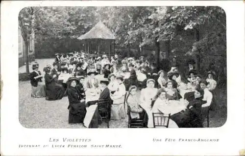 Ak Saint Mandé Val de Marne, Les Violettes, Internat du Lycee Fenelon, Un Fete Franco-Anglaise