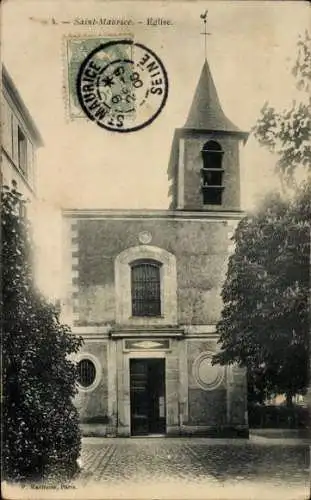 Ak Saint Maurice Val-de-Marne, Kirche