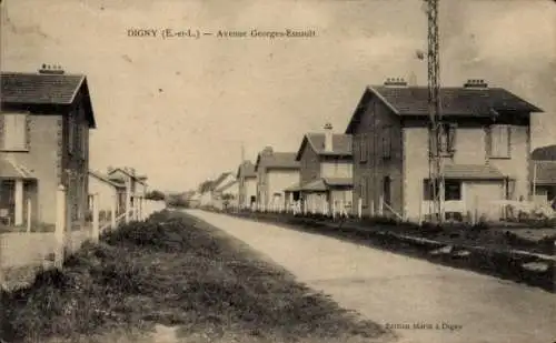 Ak Digny Eure et Loire, Avenue Georges-Esnault